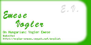 emese vogler business card
